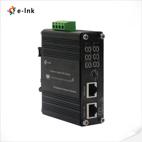 Latest company news about E-link, LED 디스플레이 및 조절 가능한 출력 전압을 갖춘 산업용 기가비트 802.3bt PoE++ 스플리터 출시