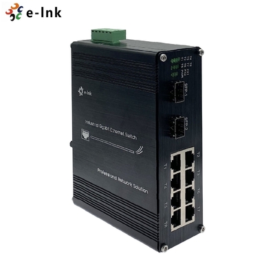 알루미늄 산업적 이서네트 스위치 8 항구 10 / 100 / 1000Base-T 2 항구 1000BASE-X 기가비트