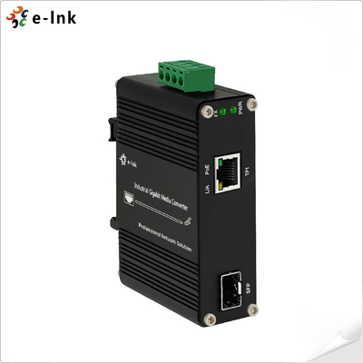 산업용 PoE 미디어 변환기 100 1000BASE-X SFP ~ 10 100 1000BASE-T 802.3at 30W