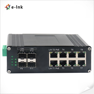 굳어진 8 공항 포는 IP40 알루미늄 케이스로 네트워크 스위치를 관리했습니다