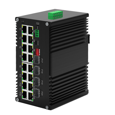 산업용 기가비트 관리 스위치 16 포트 10/100/1000T 802.3at PoE 4 포트 1000X SFP