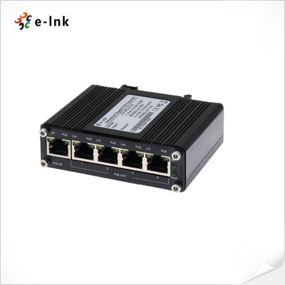 산업용 1-포트 802.3at PoE+에서 4-포트 802.3af/Gigabit PoE 확장기
