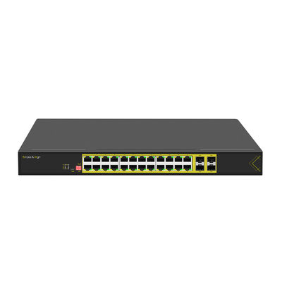 L2+ 관리형 랙 마운트 24포트 10/100/1000T 802.3at PoE + 4포트 1000X SFP PoE 스위치