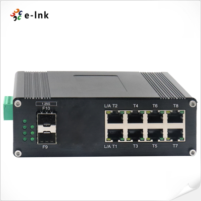 산업용 L2+ 8-포트 10/100/1000T 802.3at PoE + 2-포트 1000X SFP 관리 이더넷 스위치