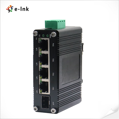 미니 산업용 4-포트 10/100/1000T + 1-포트 100/1000X SFP 기가비트 이더넷 스위치