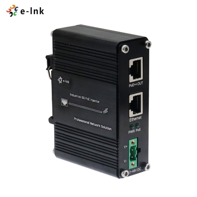 12~48V DC 전력 입력 산업용 10G 60W PoE 주입기