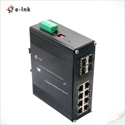 산업용 L2+ 8-포트 10/100/1000T + 4-포트 1000X SFP 관리 이더넷 스위치