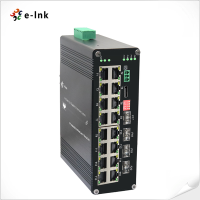 산업용 L2+ 16-포트 10/100/1000T 802.3at PoE + 4-포트 1000X SFP 관리 이더넷 스위치