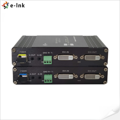 1채널 1080P 양방향 DVI + 1채널 양방향 RS232 + 1채널 양방향 스테레오 오디오 + GPIO over Fiber 연장기