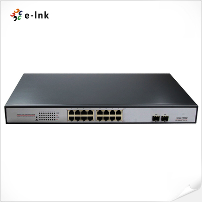 16G + 2SFP 관리되지 않은 PoE 스위치와 PoE+