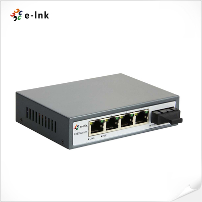 5 포트 10/100M PoE 스위치와 1x 60W 고전력 PoE 포트 & 1x SC Fiber Uplink