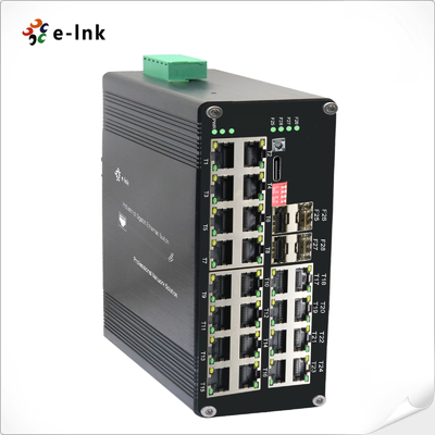 산업용 L2+ 24-포트 10/100/1000T 802.3at PoE + 4-포트 1000X SFP 관리 이더넷 스위치