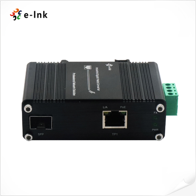 미니 산업용 1 포트 100/1000X SFP 1 포트 10/100/1000T 60W PoE++ 미디어 변환기