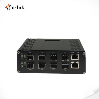 산업용 2포트 10/100/1000BASE-T + 8포트 1000BASE-X SFP 광식 스위치