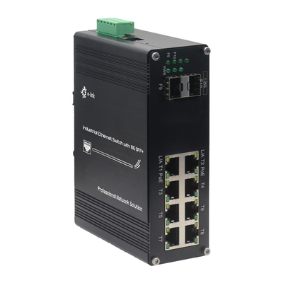 산업용 L2+ 8-포트 10/100/1000T 802.3at PoE + 2-포트 1000X SFP 관리 이더넷 스위치