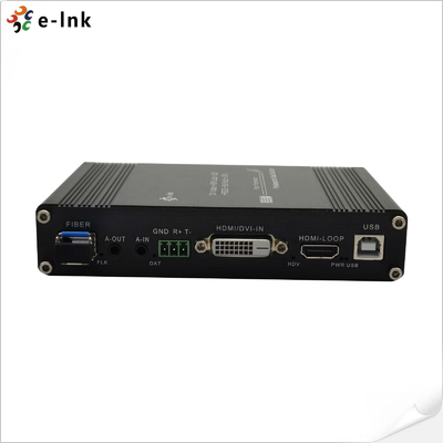 1Ch 1080P DVI + USB KVM + 1Ch RS232 + 1Ch 비디 스테레오 오디오 + 1Ch GPIO 오버 파이버 확장기