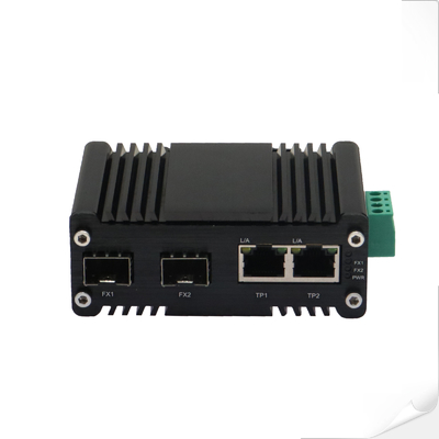미니 산업용 2-포트 10/100/1000Base-T + 2-포트 100/1000Base-X SFP 이더넷 스위치
