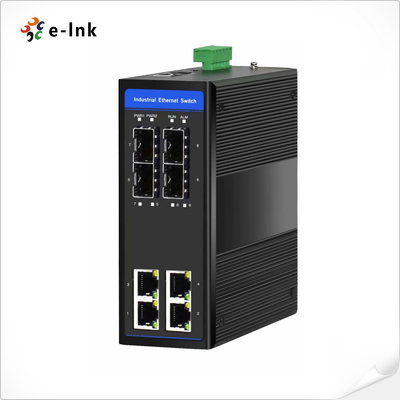 산업적 4 항구 10/100/1000T 802.3at 포 + 4 항구 100/1000X SFP 운영된 이서네트 스위치