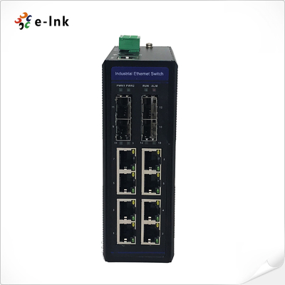 산업적 8 항구 10/100/1000T 802.3at 포 + 4 항구 100/1000X SFP 운영된 이서네트 스위치