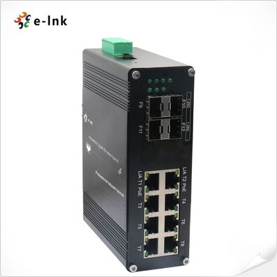 산업용 L2+ 8-포트 10/100/1000T 802.3at PoE + 4-포트 1000X SFP 관리 이더넷 스위치