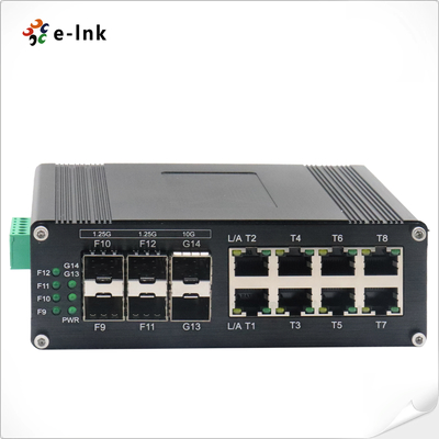 산업용 L2+ 8-포트 10/100/1000T + 4-포트 1G SFP + 2-포트 10G SFP+ 관리 이더넷 스위치