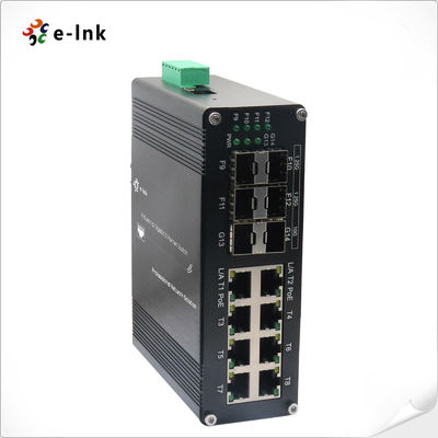 산업용 L2+ 8-포트 10/100/1000T 802.3at PoE + 4-포트 1G SFP + 2-포트 10G SFP+ 관리 이더넷 스위치