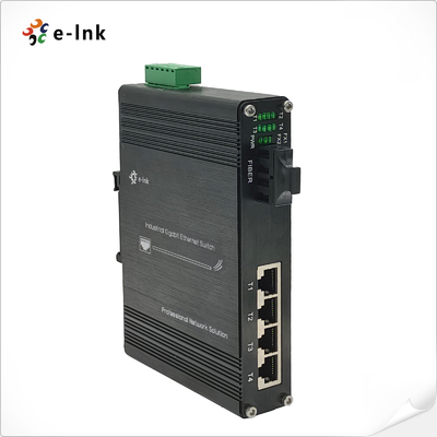 산업용 4-포트 10/100/1000T 802.3bt PoE + 1-포트 100/1000BASE-X 이더넷 스위치