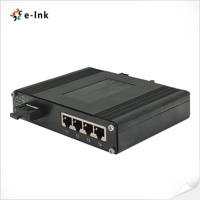 산업용 4-포트 10/100/1000T 802.3bt PoE + 1-포트 100/1000BASE-X 이더넷 스위치
