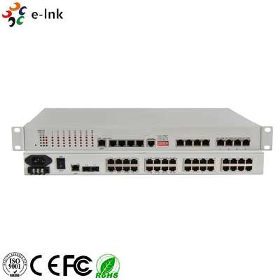 32E1 + 4GE PDH 멀티플렉서 (1+1 백업 광섬유)