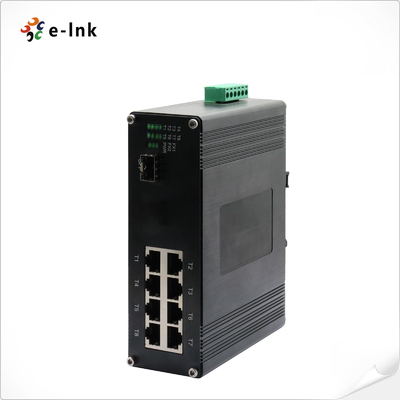 산업용 8-포트 10/100/1000Base-T + 1-포트 1000Base-X 이더넷 스위치