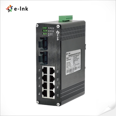 산업용 8포트 10/100BASE-T + 2포트 100BASE-FX 이더넷 스위치