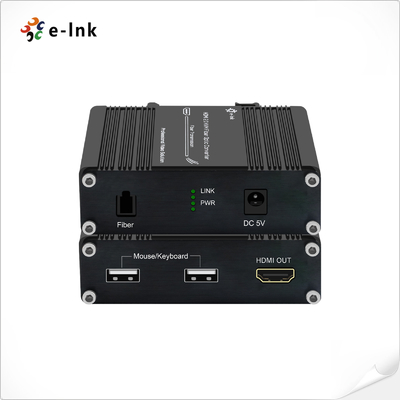 미니 4K/60Hz HDMI 2.0 KVM USB over OM4 광섬유 연장기 비디오 송신기