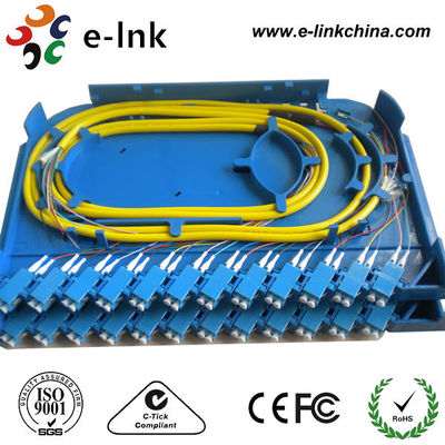 1미터 다채로운 12섬유 펀들드 팬아웃 OM3 LC 핑테일