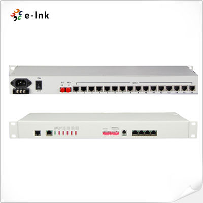 16E1 4GE PDH Optical Fiber Multiplexer with G703 E1 Gigabit Ethernet and PCM Voice
