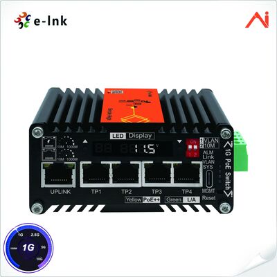 quality 4-포트 10/100/1000Base-T IEEE802.3at PoE+ 30W에서 1-포트 10/100/1000Base-T Uplink 미니 산업 AI 스마트 관리 된 PoE+ 이더넷 스위치 전압 부스터 시스템 factory